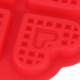 DIY Waffle Mold Reusable Silicone Muffin Cake Mould Baking Utensil Kitchen Accessory(4Grid HeartShape )