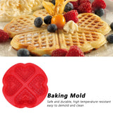 DIY Waffle Mold Reusable Silicone Muffin Cake Mould Baking Utensil Kitchen Accessory(4Grid HeartShape ) - Extra Image