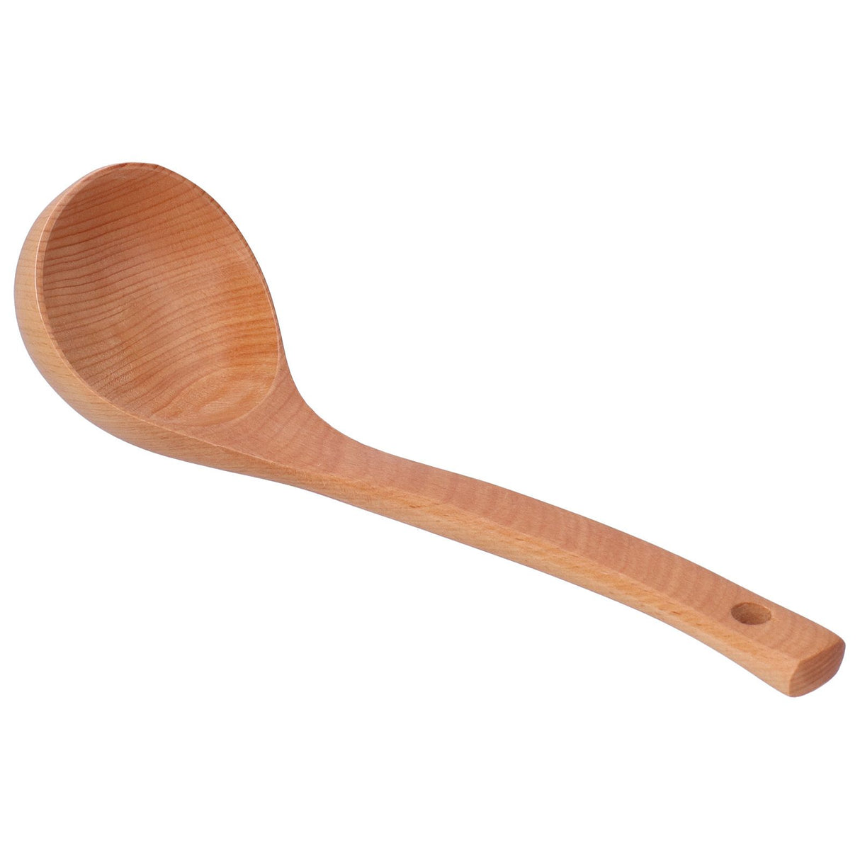 Soup Wooden Spoon with Hanging Hole Long Handle Lightweight 27.5x7.5cm/10.8x2.9in