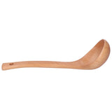 Soup Wooden Spoon with Hanging Hole Long Handle Lightweight 27.5x7.5cm/10.8x2.9in - Rear View