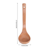 Soup Wooden Spoon with Hanging Hole Long Handle Lightweight 27.5x7.5cm/10.8x2.9in