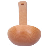Soup Wooden Spoon with Hanging Hole Long Handle Lightweight 27.5x7.5cm/10.8x2.9in - Extra Image