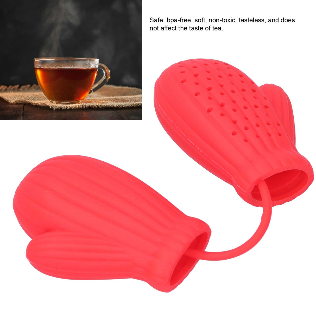 Gloves Shaped Tea Infuser Silicone Tea Filter Strainers Halloween Gift Kitchen Gadget