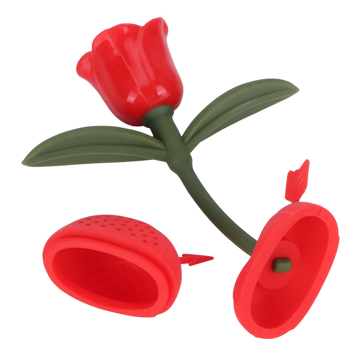 Rose Shaped Tea Strainer Silicone Loose Leaf Tea Infuser Filter Gift for Home Office Supplies
