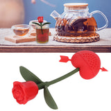 Rose Shaped Tea Strainer Silicone Loose Leaf Tea Infuser Filter Gift for Home Office Supplies