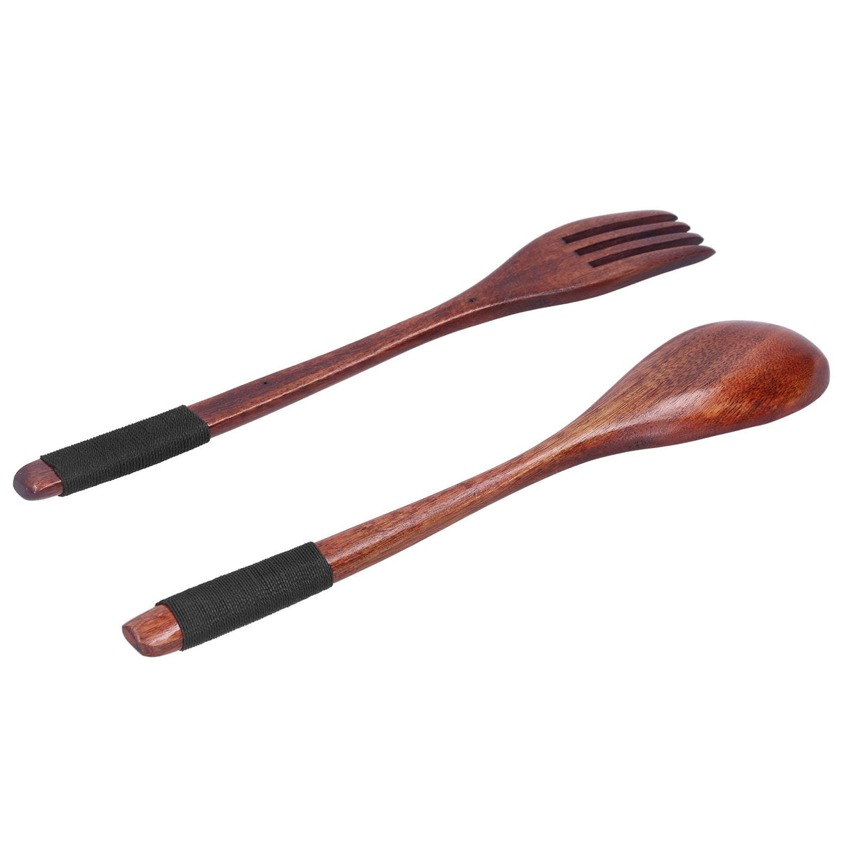 Japanese Style Cutlery Set Wooden Spoon Fork Soup Teaspoon Kitchen Cooking Utensil Tools
