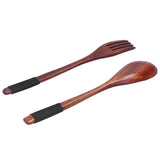 Japanese Style Cutlery Set Wooden Spoon Fork Soup Teaspoon Kitchen Cooking Utensil Tools