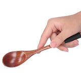 Japanese Style Cutlery Set Wooden Spoon Fork Soup Teaspoon Kitchen Cooking Utensil Tools - Extra Image
