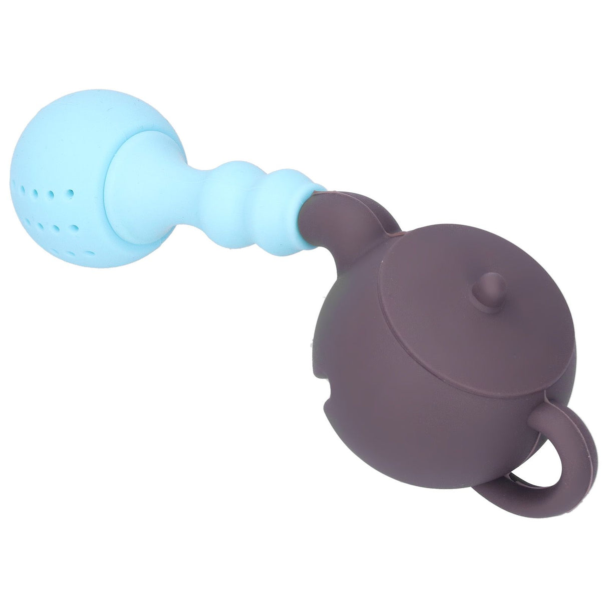 Silicone Tea Infuser Multifunction Teapot Shape Tea Leaf Strainer Filter Brown Sky Blue