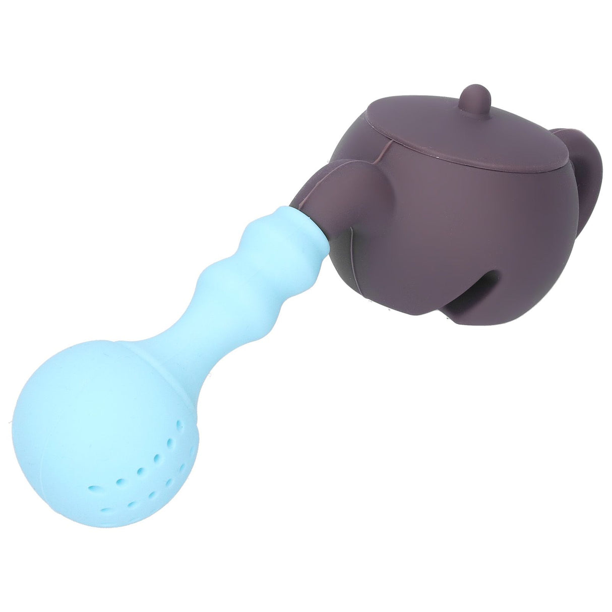 Silicone Tea Infuser Multifunction Teapot Shape Tea Leaf Strainer Filter Brown Sky Blue