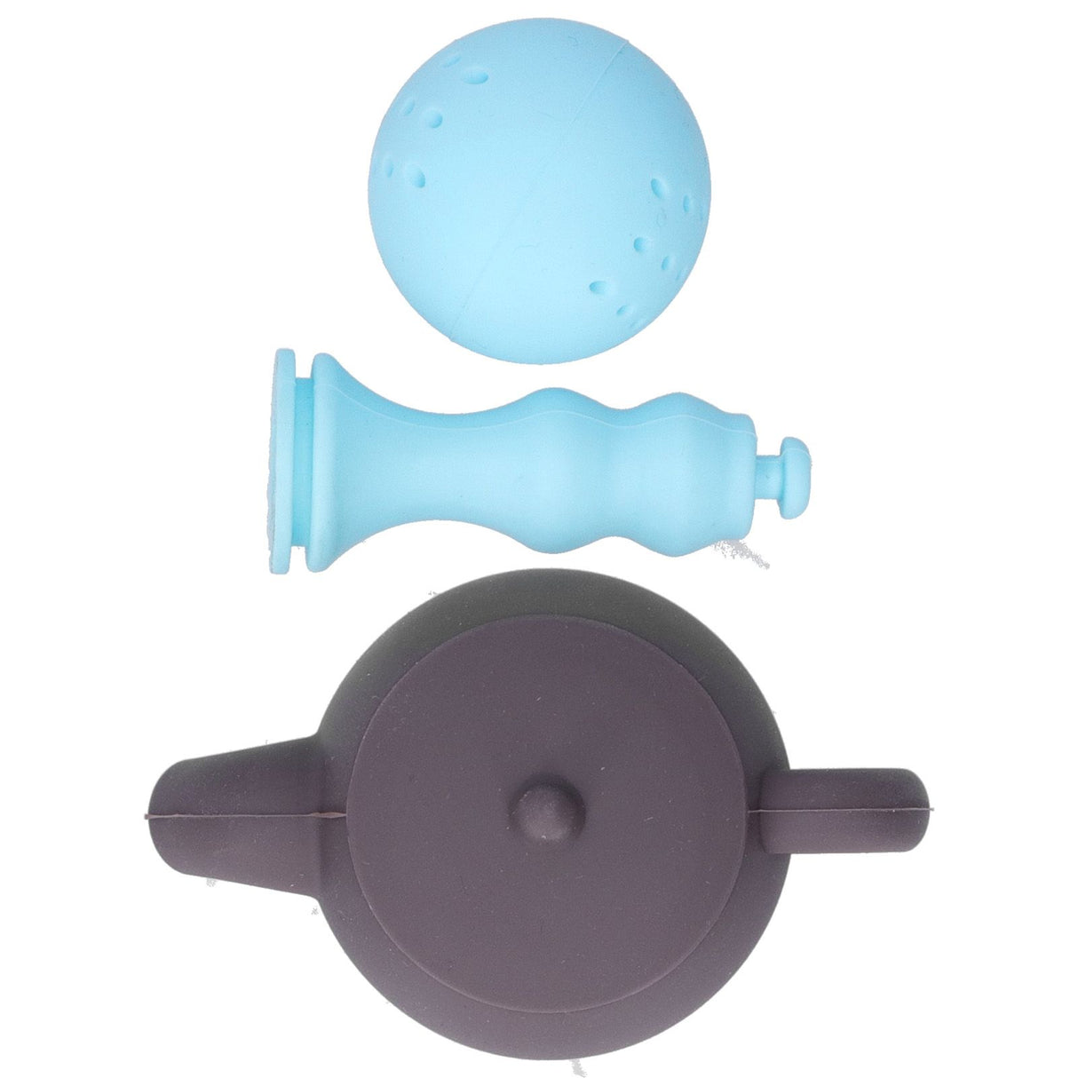 Silicone Tea Infuser Multifunction Teapot Shape Tea Leaf Strainer Filter Brown Sky Blue