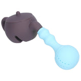 Silicone Tea Infuser Multifunction Teapot Shape Tea Leaf Strainer Filter Brown Sky Blue