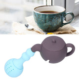 Silicone Tea Infuser Multifunction Teapot Shape Tea Leaf Strainer Filter Brown Sky Blue