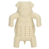 Cute Dog Shape Tea Strainer Silicone Tea Leaf Infuser Filter for Home Office Use Beige
