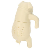 Cute Dog Shape Tea Strainer Silicone Tea Leaf Infuser Filter for Home Office Use Beige
