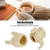 Cute Dog Shape Tea Strainer Silicone Tea Leaf Infuser Filter for Home Office Use Beige