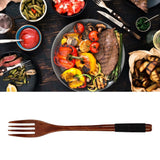 Japanese Wooden Fork Kitchen Tableware Cutlery for Barbecue Picnic Camping Parties
