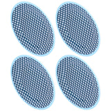 4PCS 9in Salad Plate Fruit Plate Dessert Cake Dishes Pastry Tray Tableware DecorationDark Blue Grid - Side View