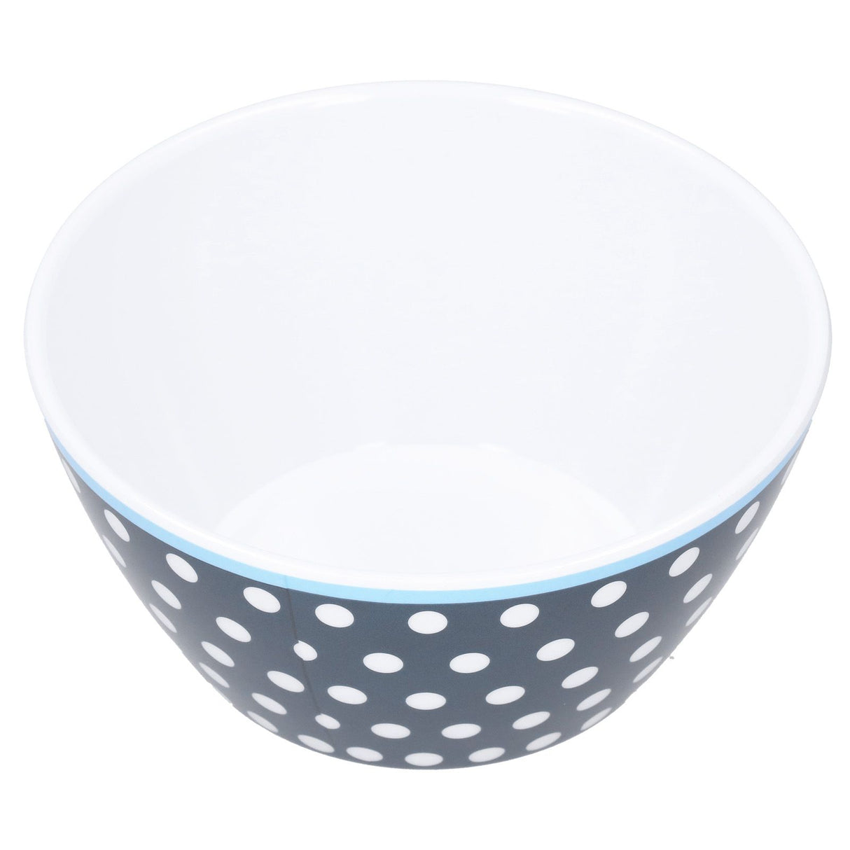 4PCS 6in Salad Bowl Dinner Serving Bowl Sets Kitchen Imitation Porcelain DinnerwareDark Blue Dots