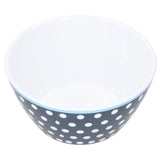4PCS 6in Salad Bowl Dinner Serving Bowl Sets Kitchen Imitation Porcelain DinnerwareDark Blue Dots