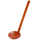 Wooden Noodle Spoon Stylish Food Grade Long Handle Soup Spoon for Hot Pot Ramen - Side View