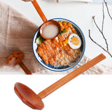 Wooden Noodle Spoon Stylish Food Grade Long Handle Soup Spoon for Hot Pot Ramen