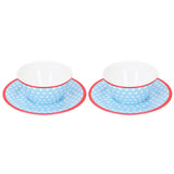 4Pcs/Set Salad Fruit Plate Dish Bowl Set Dinnerware Tableware for Home Restaurant Supplies
