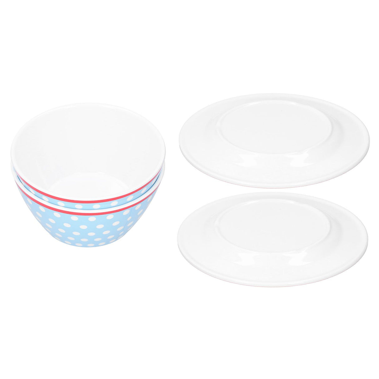 4Pcs/Set Salad Fruit Plate Dish Bowl Set Dinnerware Tableware for Home Restaurant Supplies