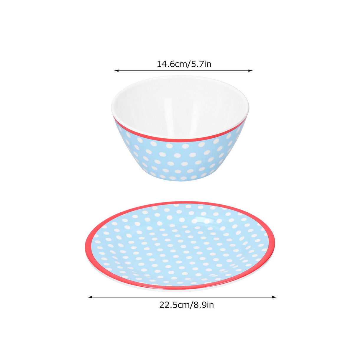 4Pcs/Set Salad Fruit Plate Dish Bowl Set Dinnerware Tableware for Home Restaurant Supplies