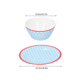 4Pcs/Set Salad Fruit Plate Dish Bowl Set Dinnerware Tableware for Home Restaurant Supplies - Extra Image