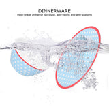 4Pcs/Set Salad Fruit Plate Dish Bowl Set Dinnerware Tableware for Home Restaurant Supplies