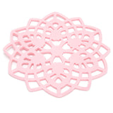 Pink Table Mat Hollow Heat Insulation Pad Cup Bowl Pot Holder Placemat Kitchen Accessory