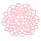 Pink Table Mat Hollow Heat Insulation Pad Cup Bowl Pot Holder Placemat Kitchen Accessory