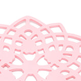Pink Table Mat Hollow Heat Insulation Pad Cup Bowl Pot Holder Placemat Kitchen Accessory