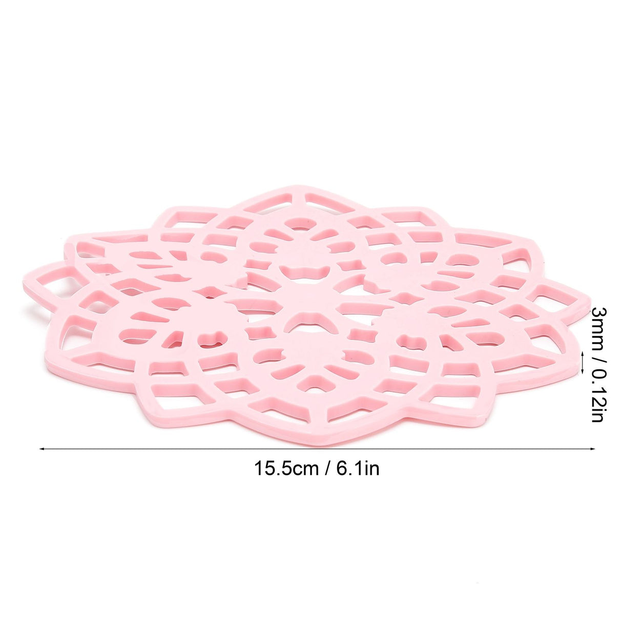 Pink Table Mat Hollow Heat Insulation Pad Cup Bowl Pot Holder Placemat Kitchen Accessory