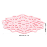 Pink Table Mat Hollow Heat Insulation Pad Cup Bowl Pot Holder Placemat Kitchen Accessory