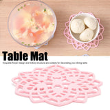 Pink Table Mat Hollow Heat Insulation Pad Cup Bowl Pot Holder Placemat Kitchen Accessory