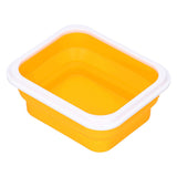 Silicone Insulation Box Portable Lunch Box with Integrated Fork Spoon for Office SchoolOrange 600ML - Extra Image