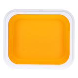 Silicone Insulation Box Portable Lunch Box with Integrated Fork Spoon for Office SchoolOrange 600ML - Extra Image