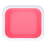 Silicone Insulation Box Portable Lunch Box with Integrated Fork Spoon for Office SchoolPink 600ML - Extra Image