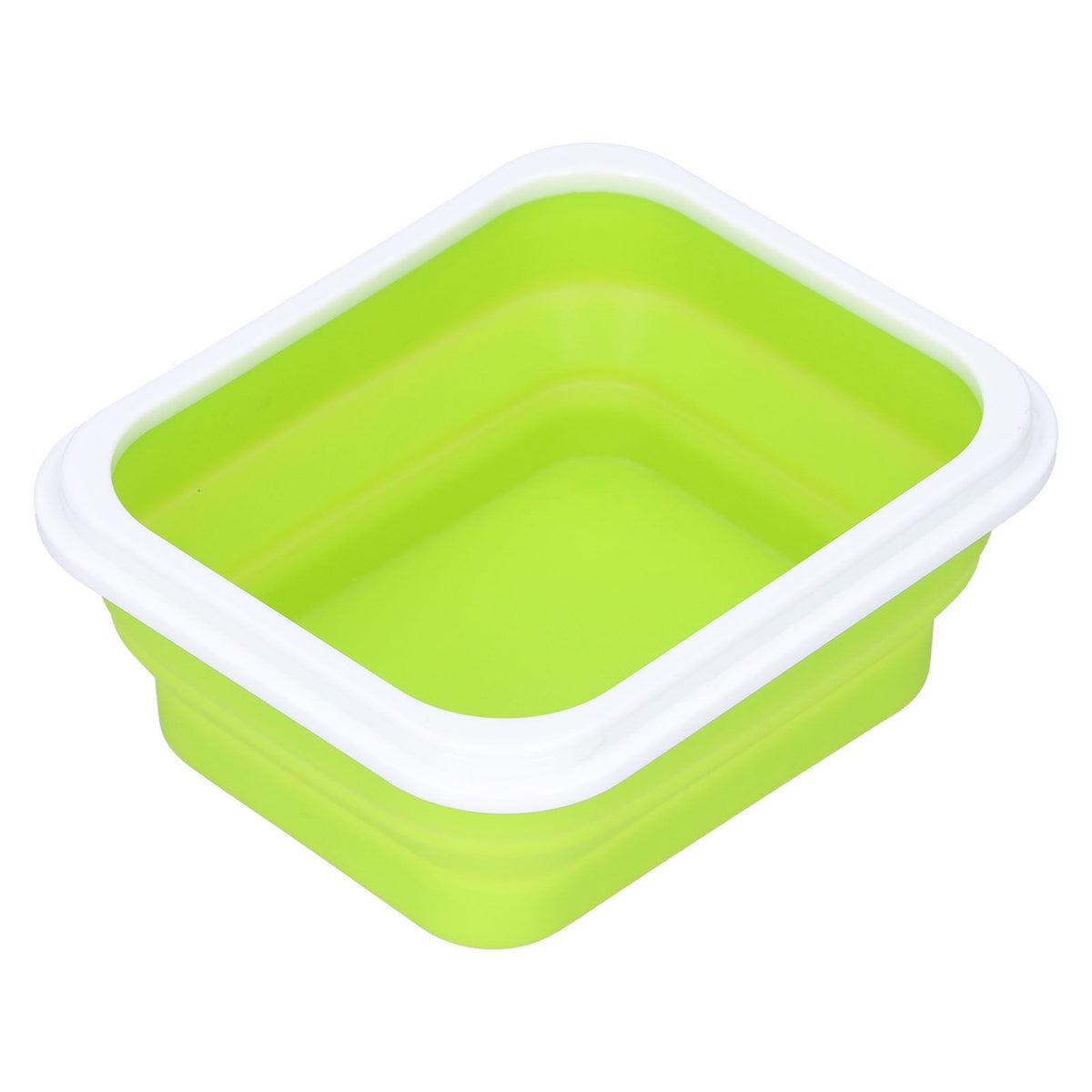 Silicone Insulation Box Portable Lunch Box with Integrated Fork Spoon for Office SchoolFruit Green 600ML