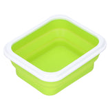 Silicone Insulation Box Portable Lunch Box with Integrated Fork Spoon for Office SchoolFruit Green 600ML