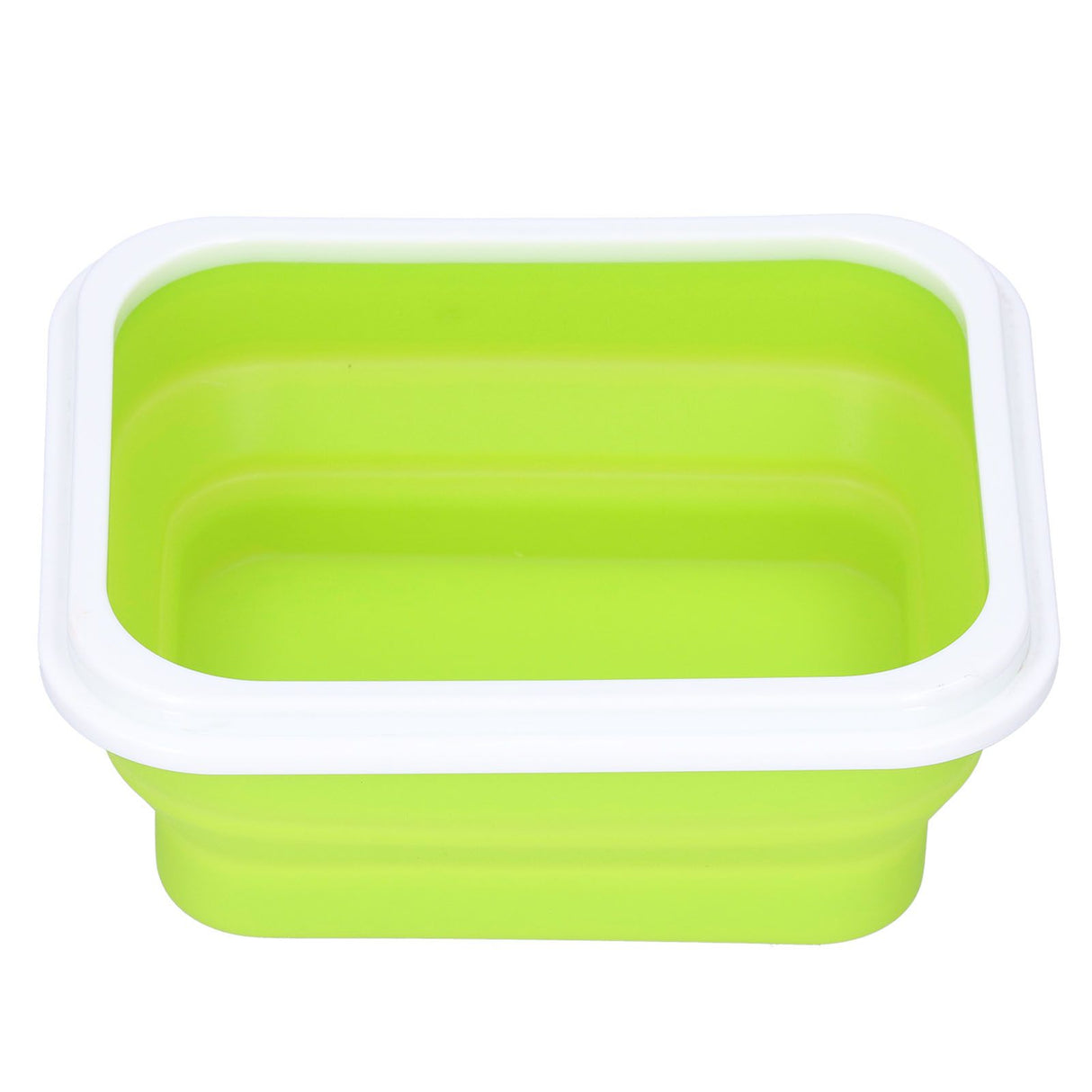 Silicone Insulation Box Portable Lunch Box with Integrated Fork Spoon for Office SchoolFruit Green 600ML