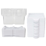 10pcs 2‑Grid Cake Packaging Box with Ribbon Transparent Cake Packaging Container