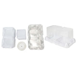 10pcs 2‑Grid Cake Packaging Box with Ribbon Transparent Cake Packaging Container