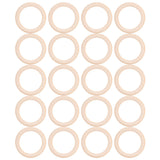 20Pcs Wood Baby Natural Teething Rings DIY Jewelry Circle Pendant Craft Making Accessory70mm
