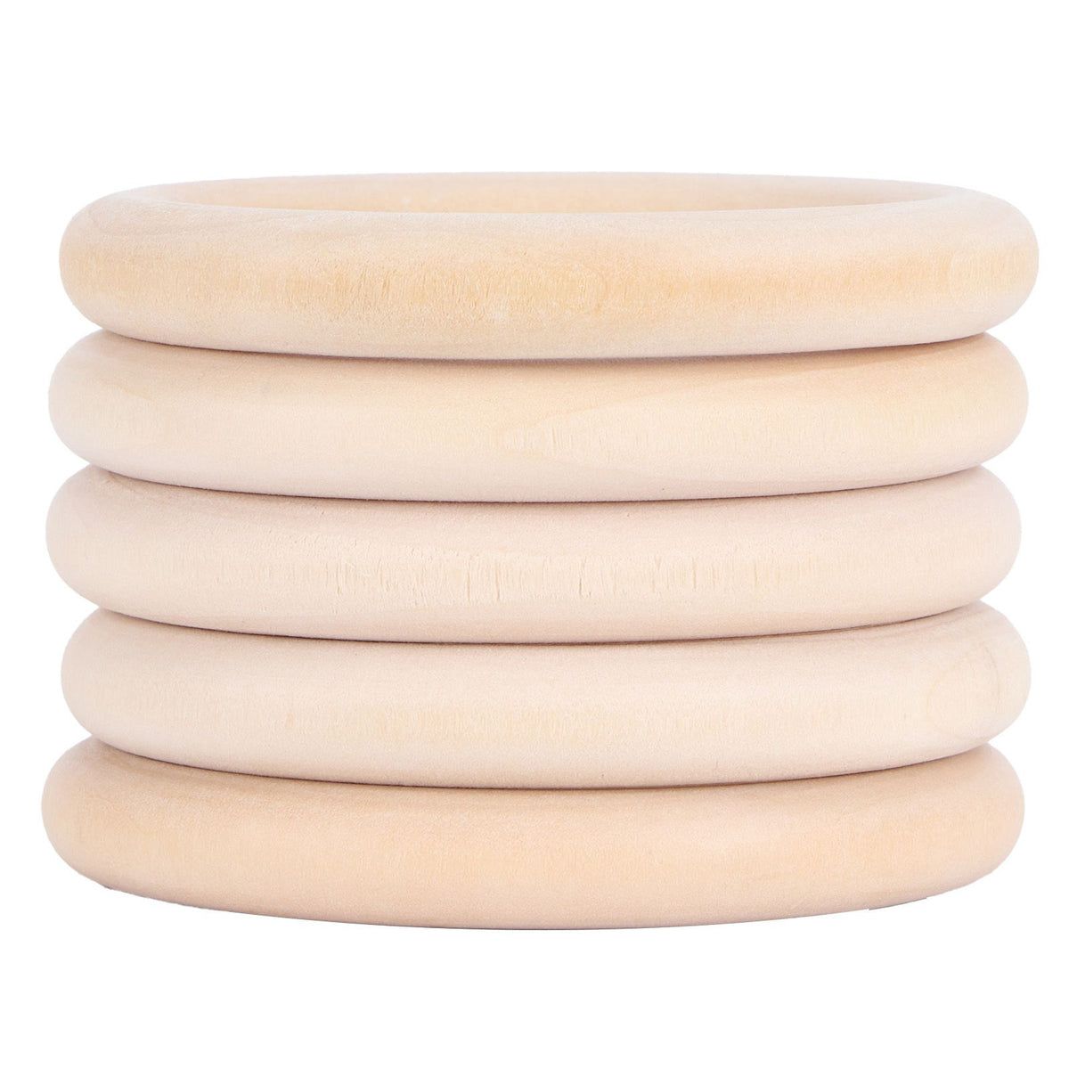 20Pcs Wood Baby Natural Teething Rings DIY Jewelry Circle Pendant Craft Making Accessory70mm