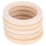 20Pcs Wood Baby Natural Teething Rings DIY Jewelry Circle Pendant Craft Making Accessory70mm