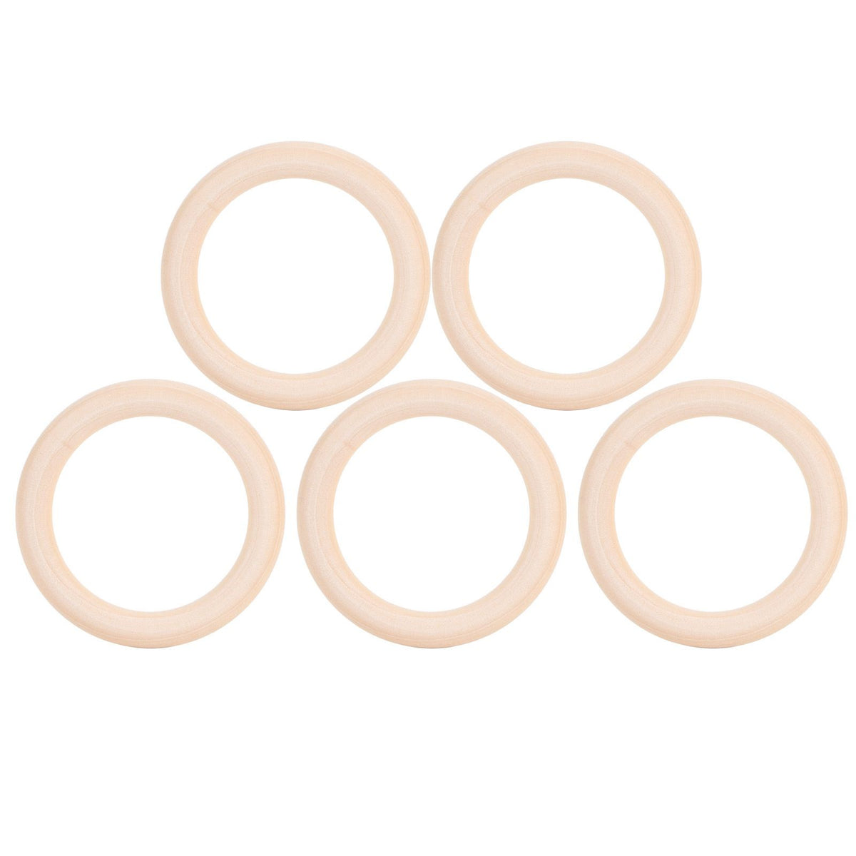 20Pcs Wood Baby Natural Teething Rings DIY Jewelry Circle Pendant Craft Making Accessory70mm