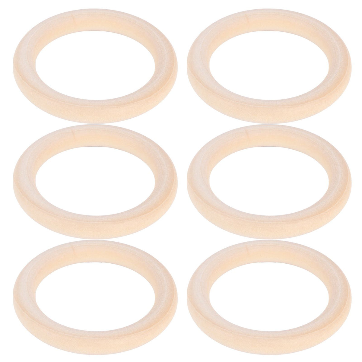 20Pcs Wood Baby Natural Teething Rings DIY Jewelry Circle Pendant Craft Making Accessory70mm